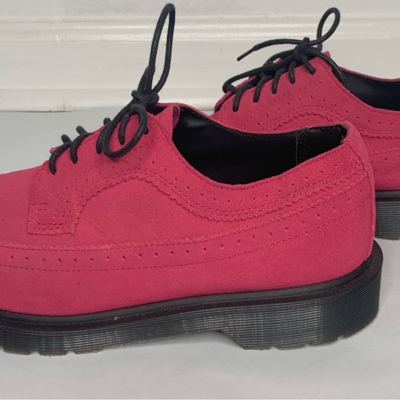 Dr. Martens Bright Pink Suede Oxfords main image 7